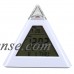 1Pcs Pyramid Digital Alarm Clock with Thermometer Temperature Calendar DateTime 7 Colors LED Change Backlight Clock   